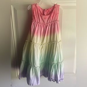 Beautiful “rainbow” colored dress. Size 5 girls. Great condition!